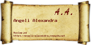 Angeli Alexandra névjegykártya